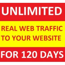 UNLIMITED Genuine Real Website TRAFFIC for 4 months(120 days) for $10
